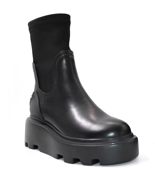 FAVELA All Stud BLACK FLATFORM BOOTS