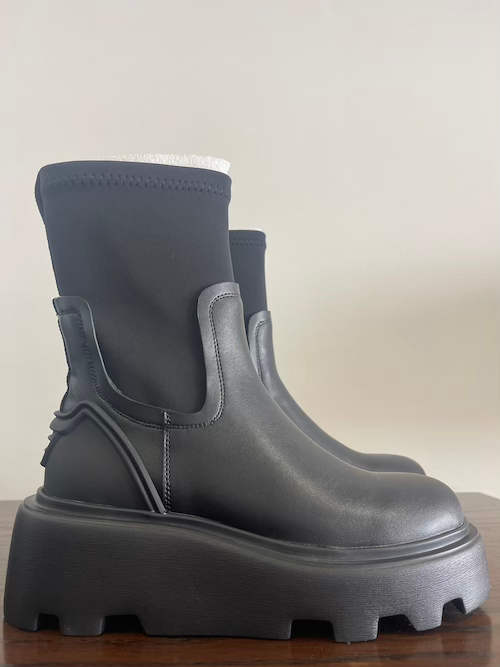 FAVELA All Stud BLACK FLATFORM BOOTS - Image 4