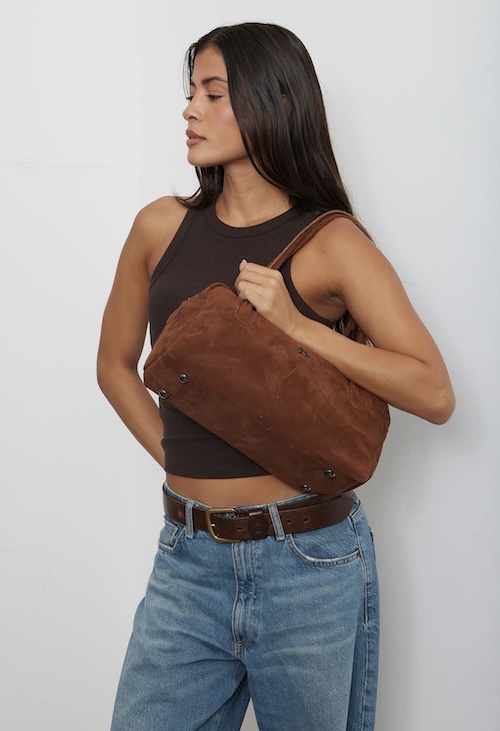 Elena Athanasiou Planet Silhouette Bag Large camel