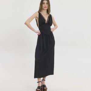 SUNSETGO. SELENE DRESS BLACK