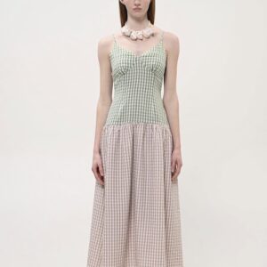 BOOM DRESS CHECK GREEN