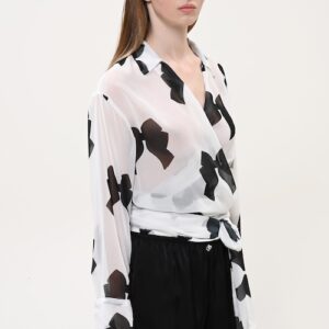 BOOM BOW WRAP BLOUSE