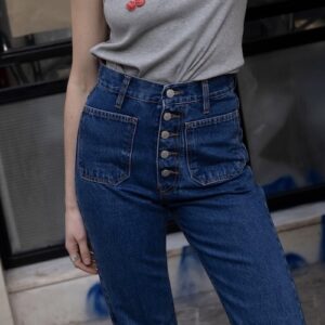 Salt&pepper jeans Melanie grey cherries