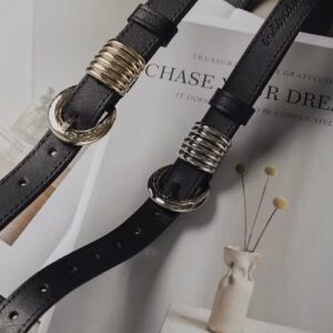 Individual Art Leather "Praise you" leather belt black/silver
