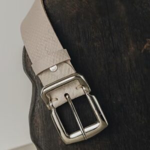 Individual Art Leather "I'm a Believer" leather belt stone