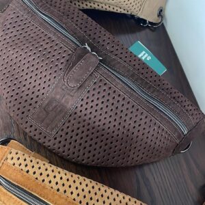 Elena Athanasiou Body Bag Net Planet Suede taba